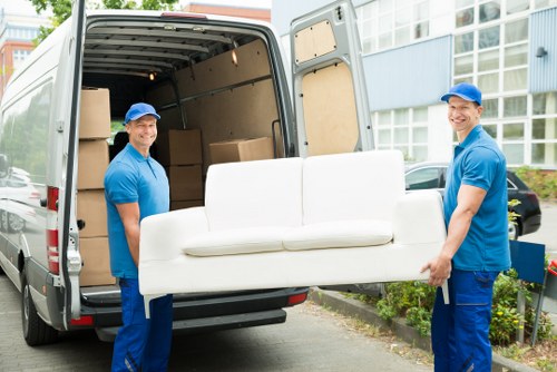 Office relocation planning in Pimlico with moving team and business equipment