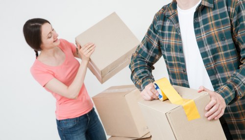 House movers handling a central London property move in Pimlico