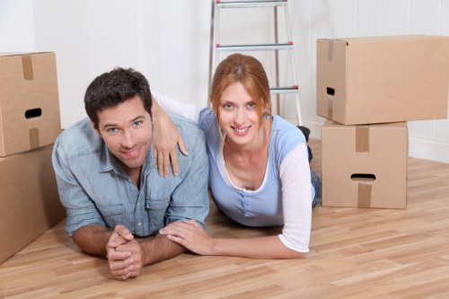 Professional loading of furniture into a moving van in Pimlico