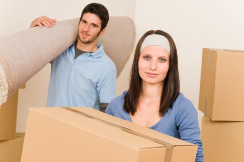 Pimlico moving service preparing items for transport